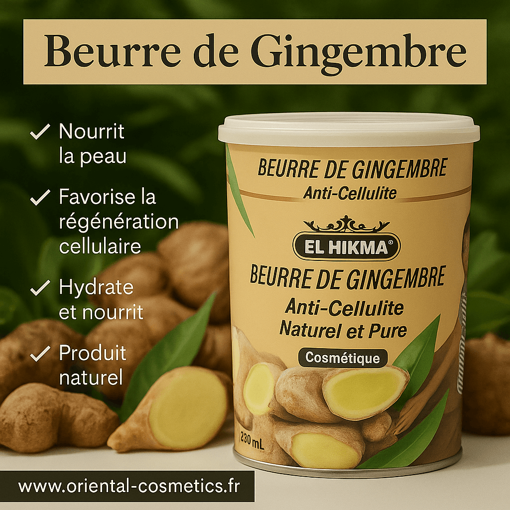 Beurre de Gingembre AL HIKMA – Chauffant & Tonifiant 350mL