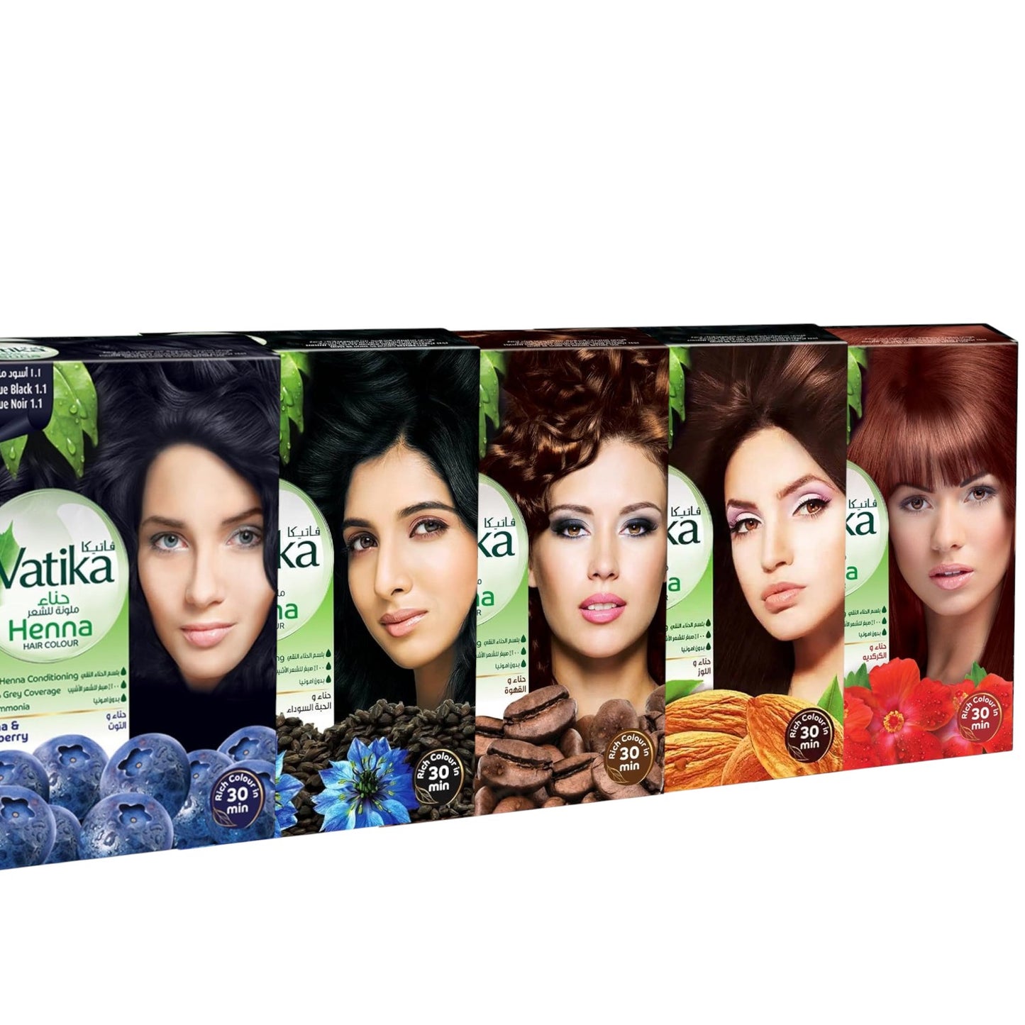 HENNA VATIKA - Coloration pour Cheveux au Henné - Noir Naturel 60g