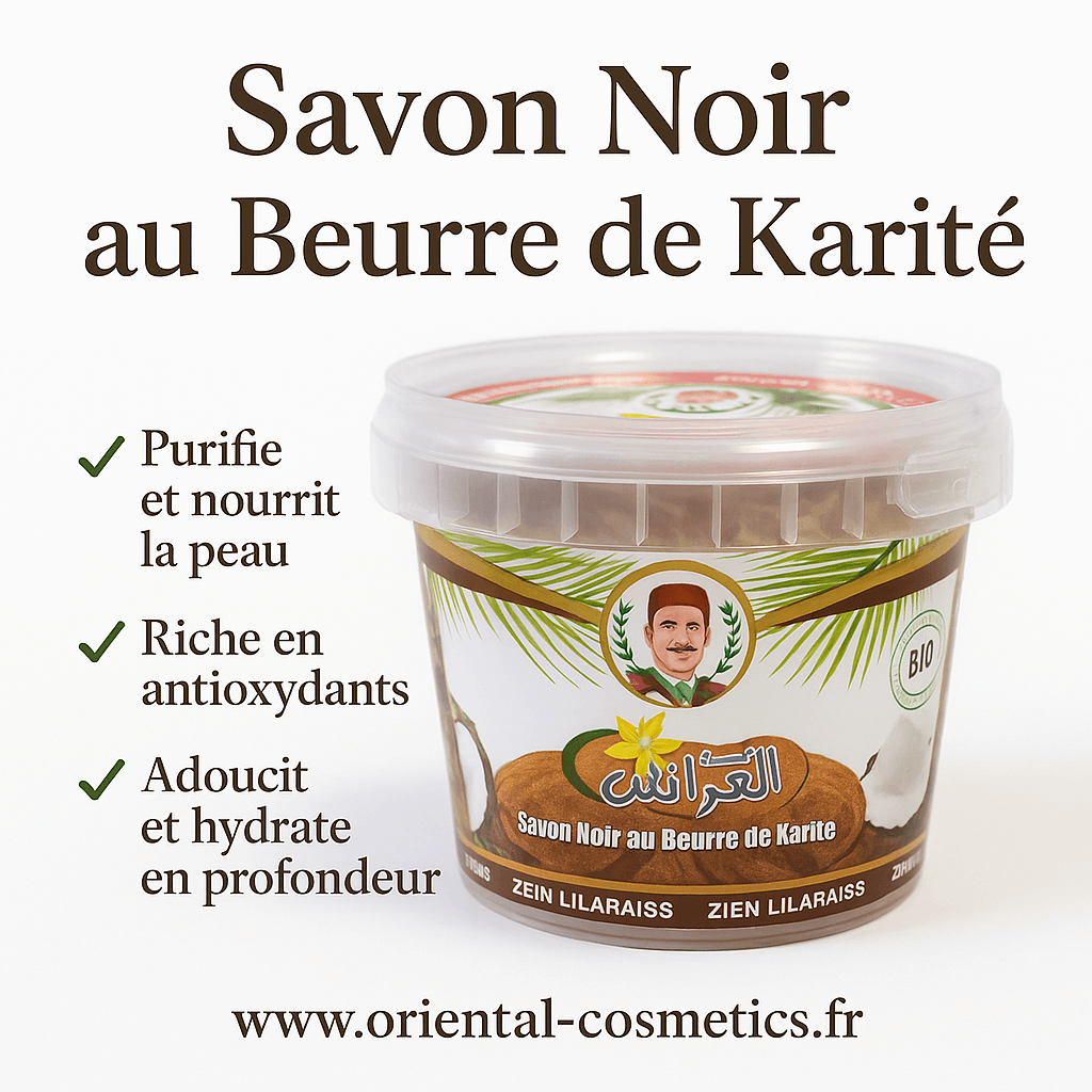 Savon Noir ZEIN LILAARIS au Beurre de Karité & Cypraea 300g