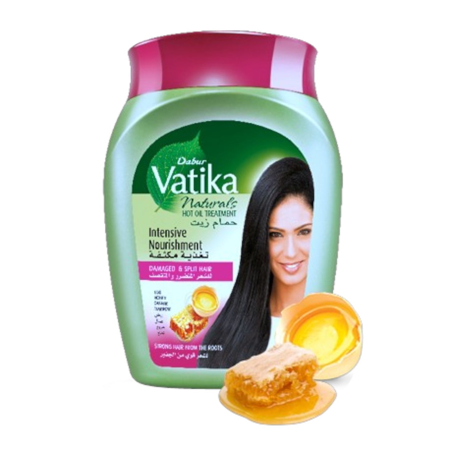 Masque Cheveux Secs, Cassants & Ternes – VATIKA Miel et Œuf – 500g