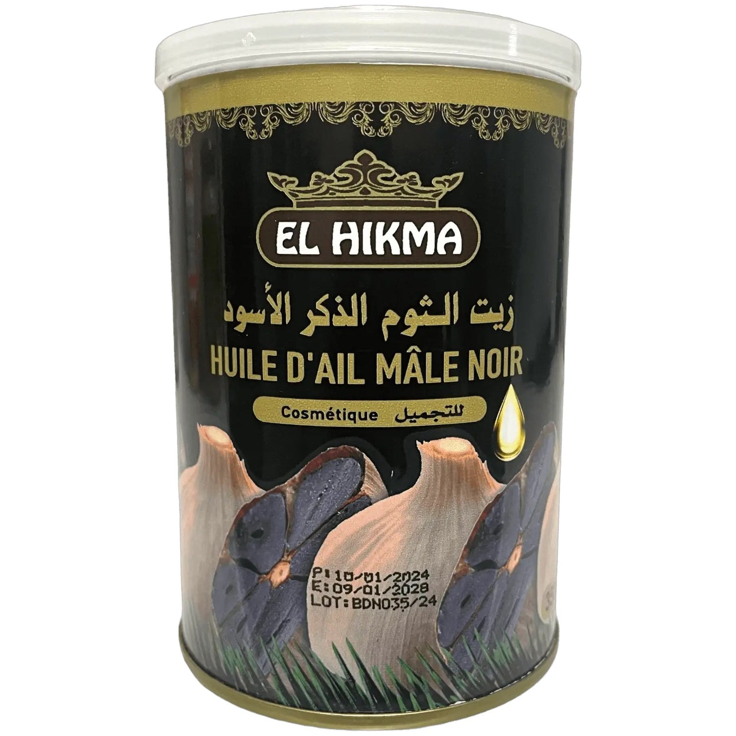Beurre d’Ail Mâle Noir AL HIKMA – Repousse & Fortification 350mL