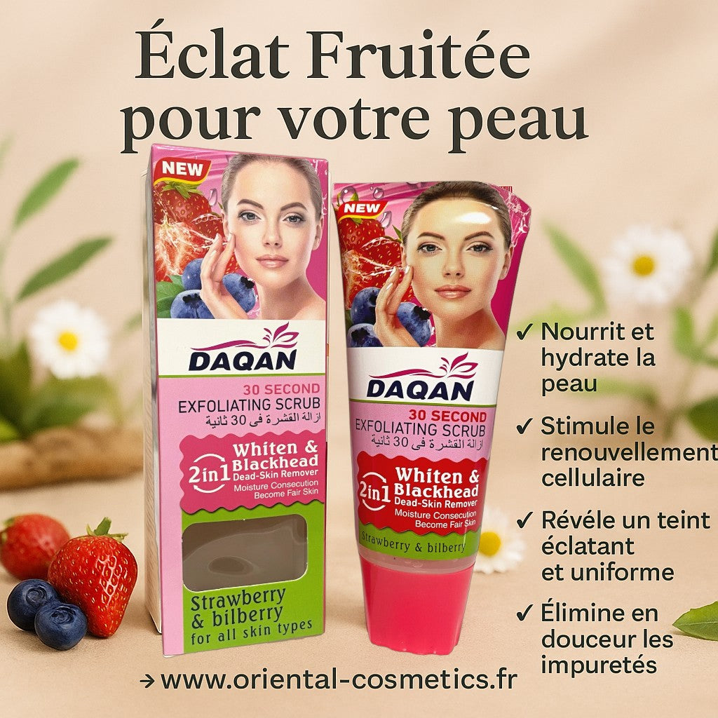 Gommage DAQAN 2en1 à la Fraise & Myrtille 100mL