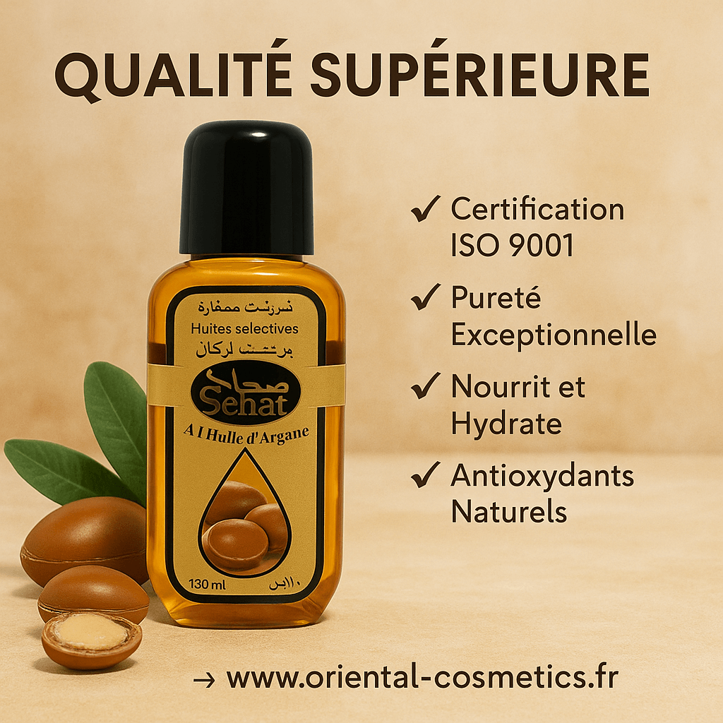 Huile d'Argan SAHAR Certifié ISO 9001 130mL