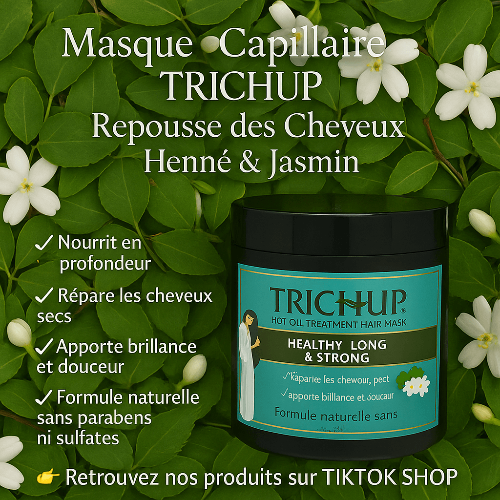 Masque Capillaire TRICHUP Repousse des Cheveux Henné & Jasmin 500mL