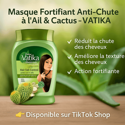 Masque Fortifiant Anti-Chute à l’Ail & Cactus – VATIKA – 500g