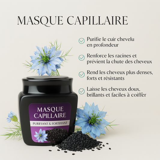 Masque Cheveux Purifiant & Fortifiant – Graine de Nigelle – VATIKA – 500g