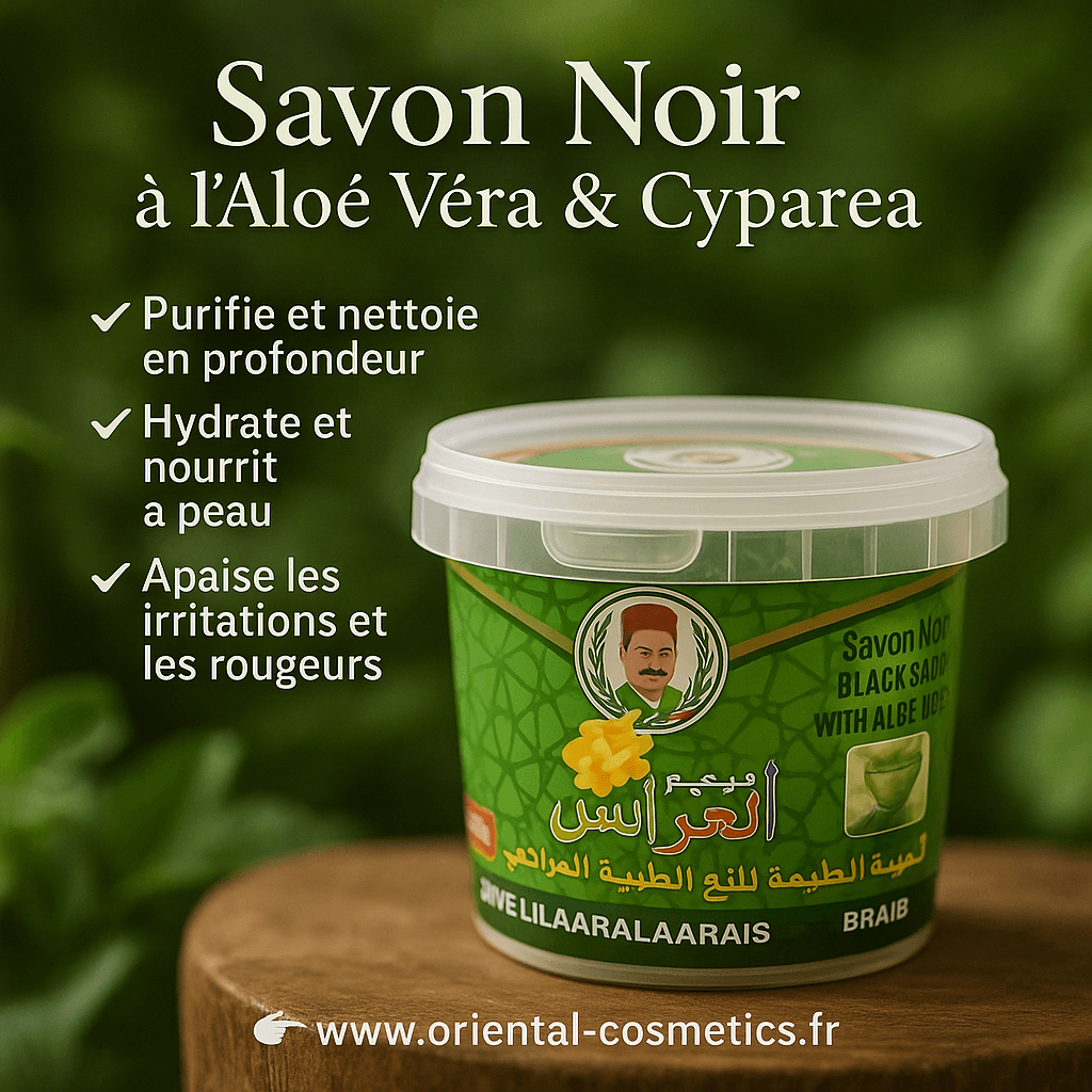 Savon Noir ZEIN LILARAIS à l'Aloé Véra & Cypraea 300g