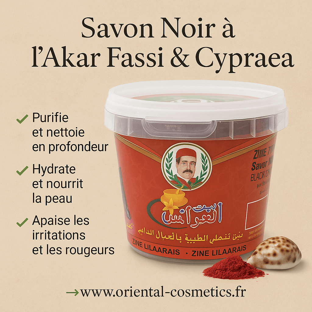 Savon Noir ZEIN LILARAIS à l'Akar Fassi & Cypraea 300g