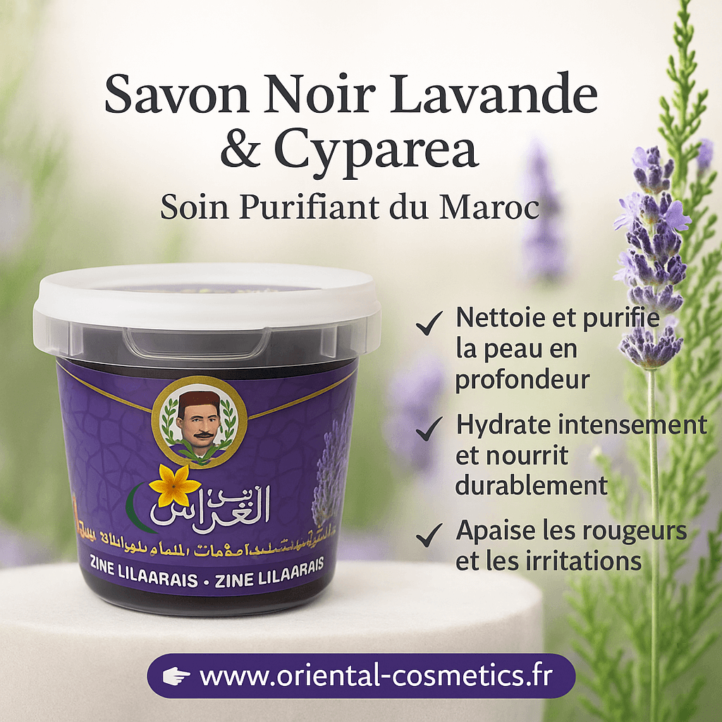 Savon Noir ZEIN LILARAIS à la Lavande & Cypraea 300g