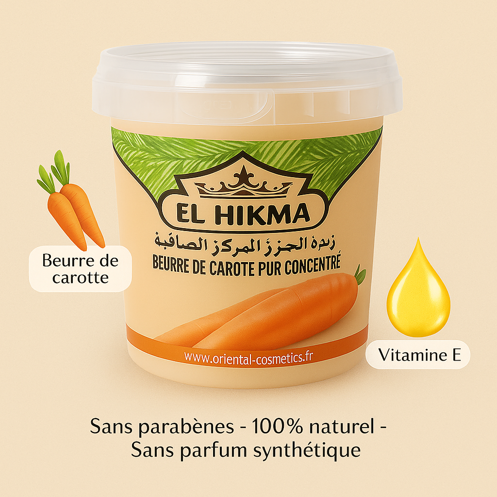 Beurre de Carotte AL HIKMA – Éclat & Teint Lumineux 150mL / 350mL