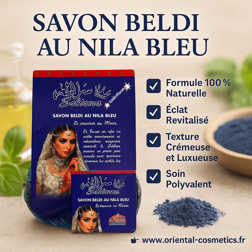 Savon Noir en Sachet BELDI au NILA BLEU 300g