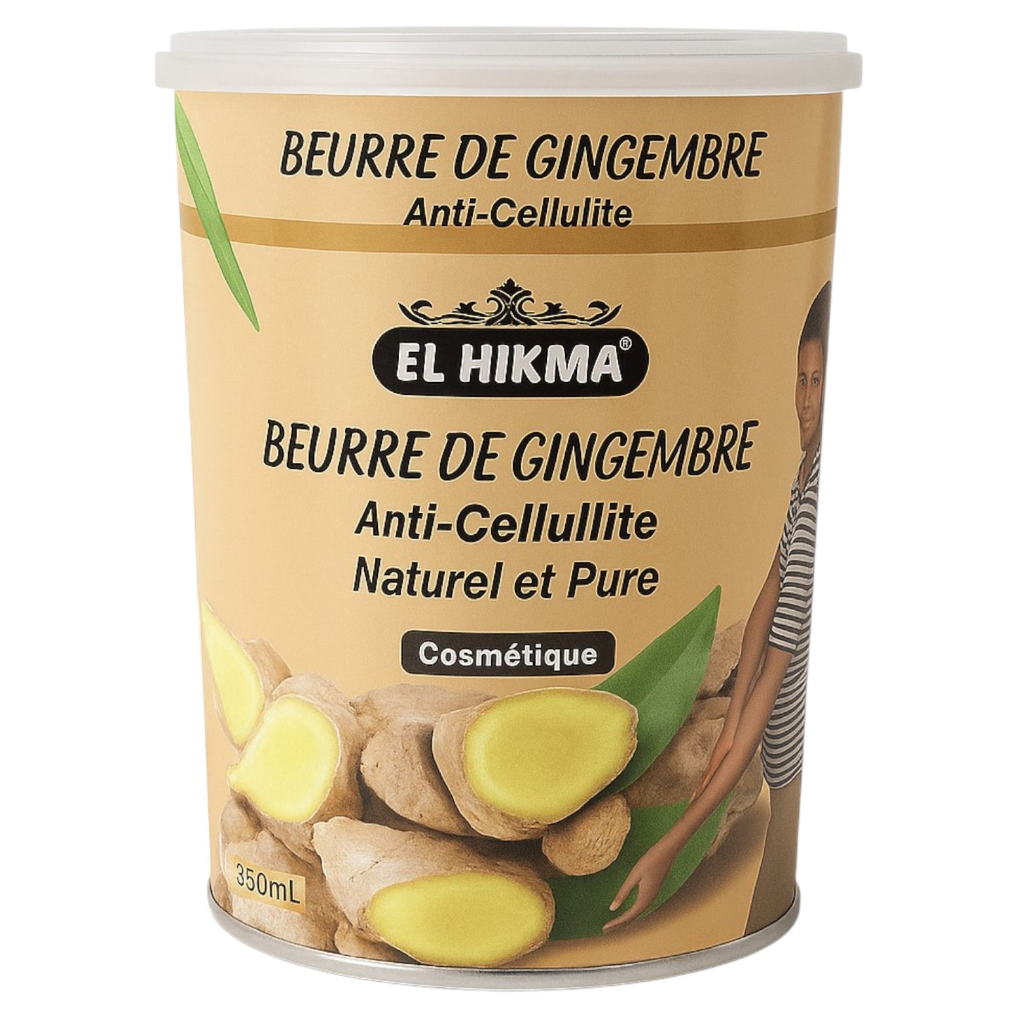 Beurre de Gingembre AL HIKMA – Chauffant & Tonifiant 350mL