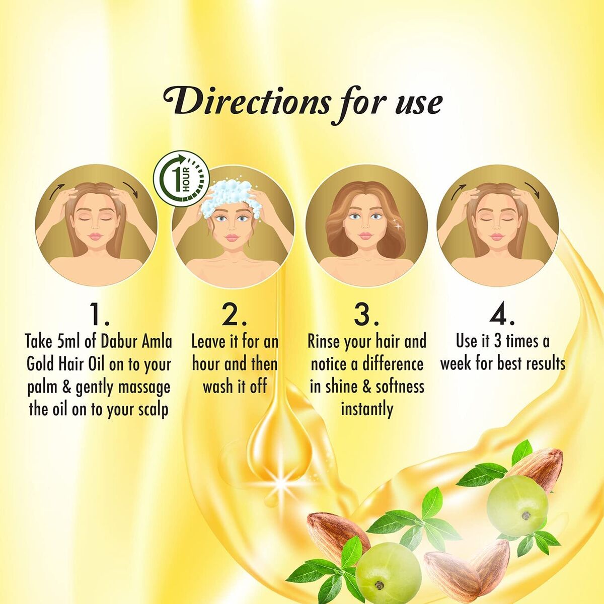 Huile Capillaire AMLA GOLD 100mL & 200mL Oriental Cosmetics