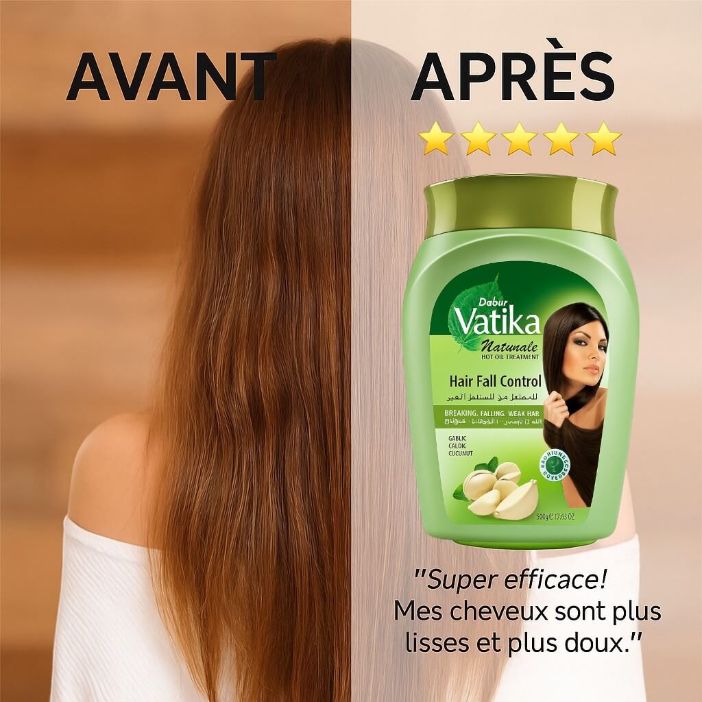 Masque Fortifiant Anti-Chute à l’Ail & Cactus – VATIKA – 500g