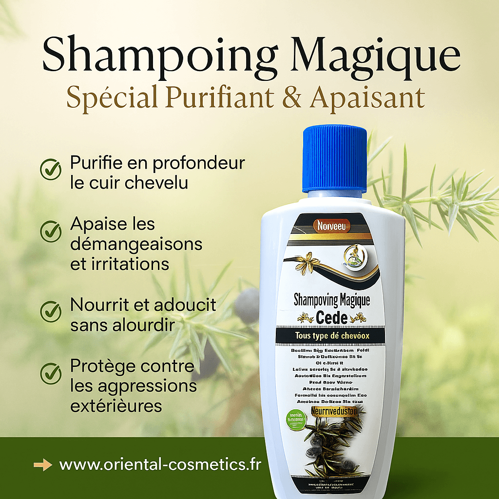 Shampoing Magique au Cade – Spécial Purifiant & Apaisant 200mL