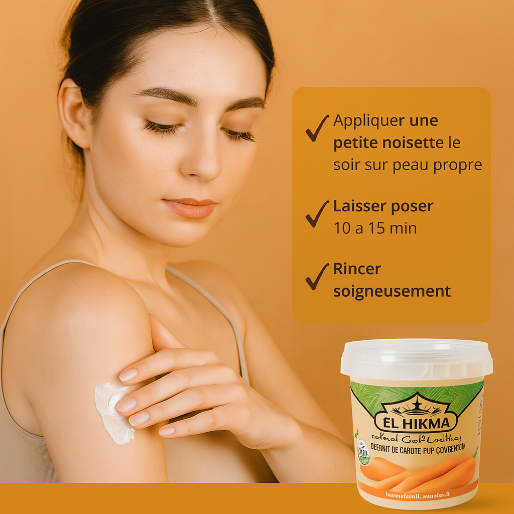 Beurre de Carotte AL HIKMA – Éclat & Teint Lumineux 150mL / 350mL