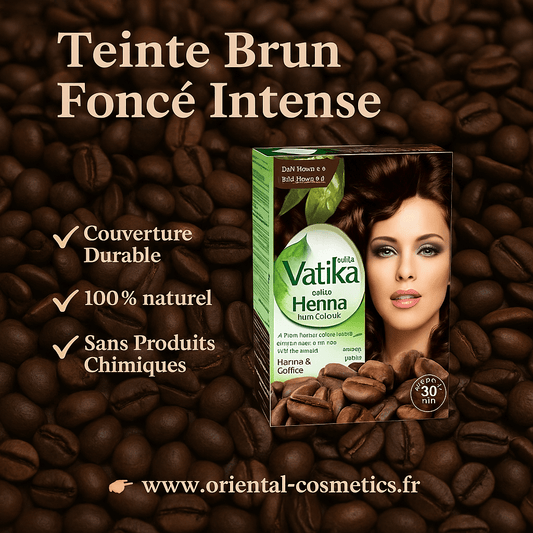 HENNA VATIKA - Coloration pour Cheveux au Henné - Brun Foncé 60g