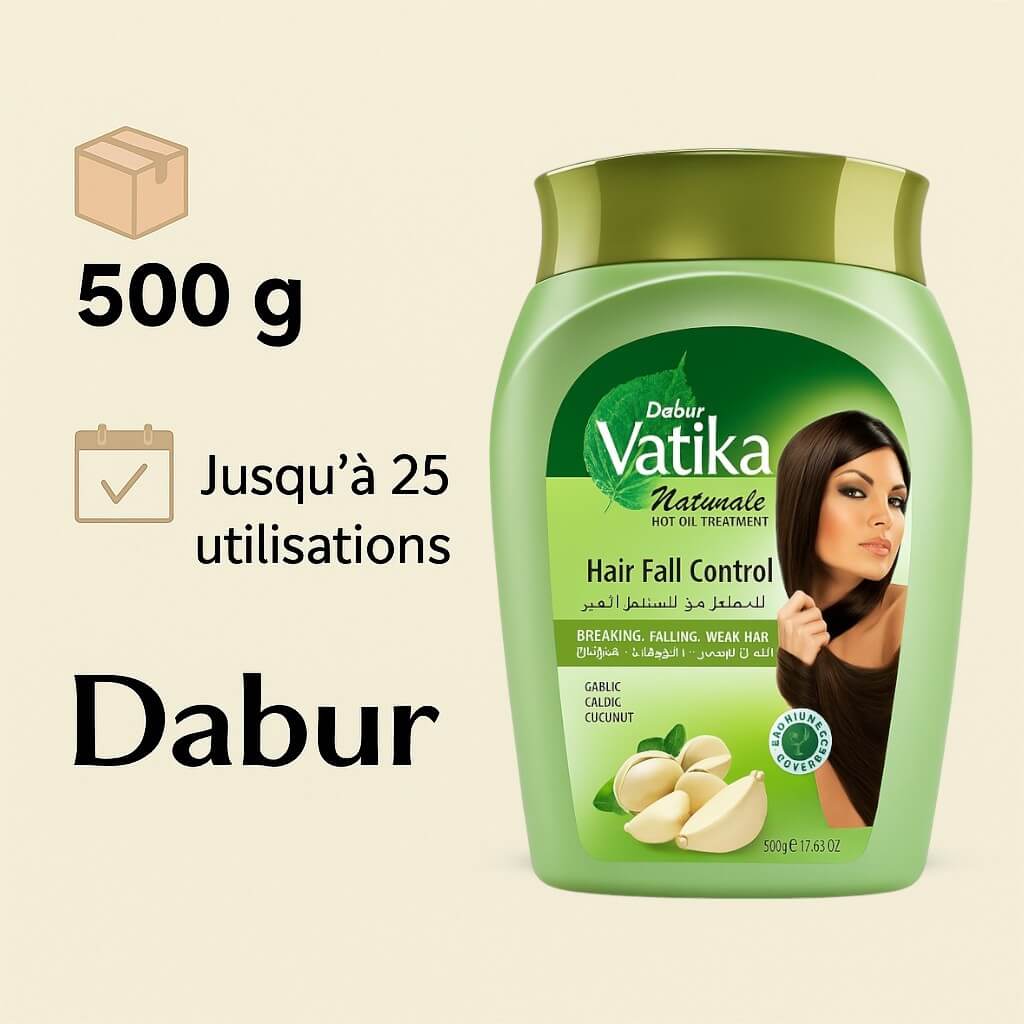 Masque Fortifiant Anti-Chute à l’Ail & Cactus – VATIKA – 500g