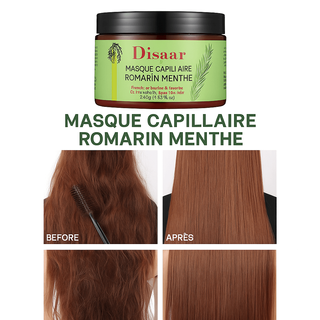 Masque Capillaire Fortifiant au Romarin & Menthe Disaar 340g