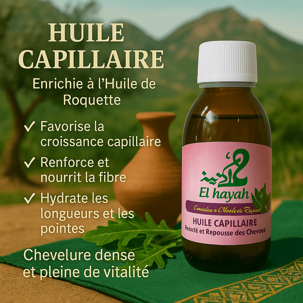 Huile Capillaire AL HAYAH Enrichie à l'Huile de Roquette 125mL
