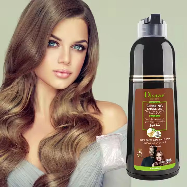 Shampoing Coloration DISAAR au Ginseng & à l'Huile de Serpent 400mL Oriental Cosmetics