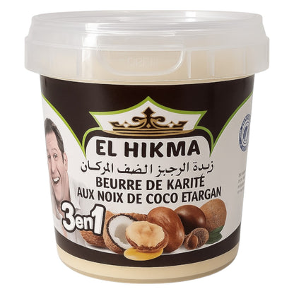 Beurre de Karité à la Noix de Coco & à l’Argan AL HIKMA – Nutrition & Réparation 150mL