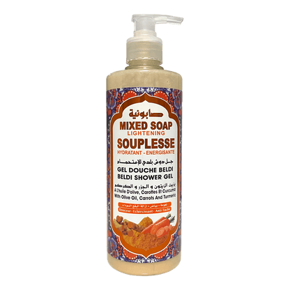 Gel douche BELDI SOUPLESSE à l'Huile d'Olive Carotte & Curcuma Oriental Cosmetics