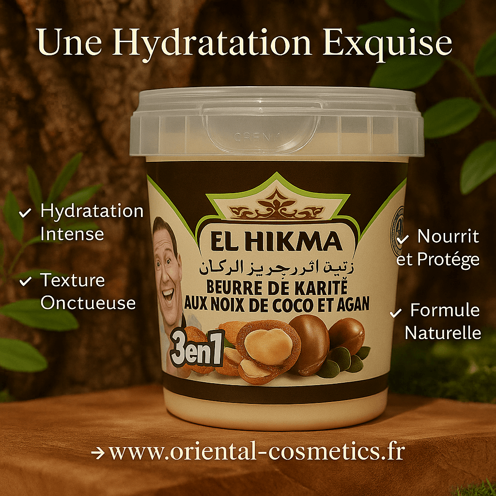 Beurre de Karité à la Noix de Coco & à l’Argan AL HIKMA – Nutrition & Réparation 150mL