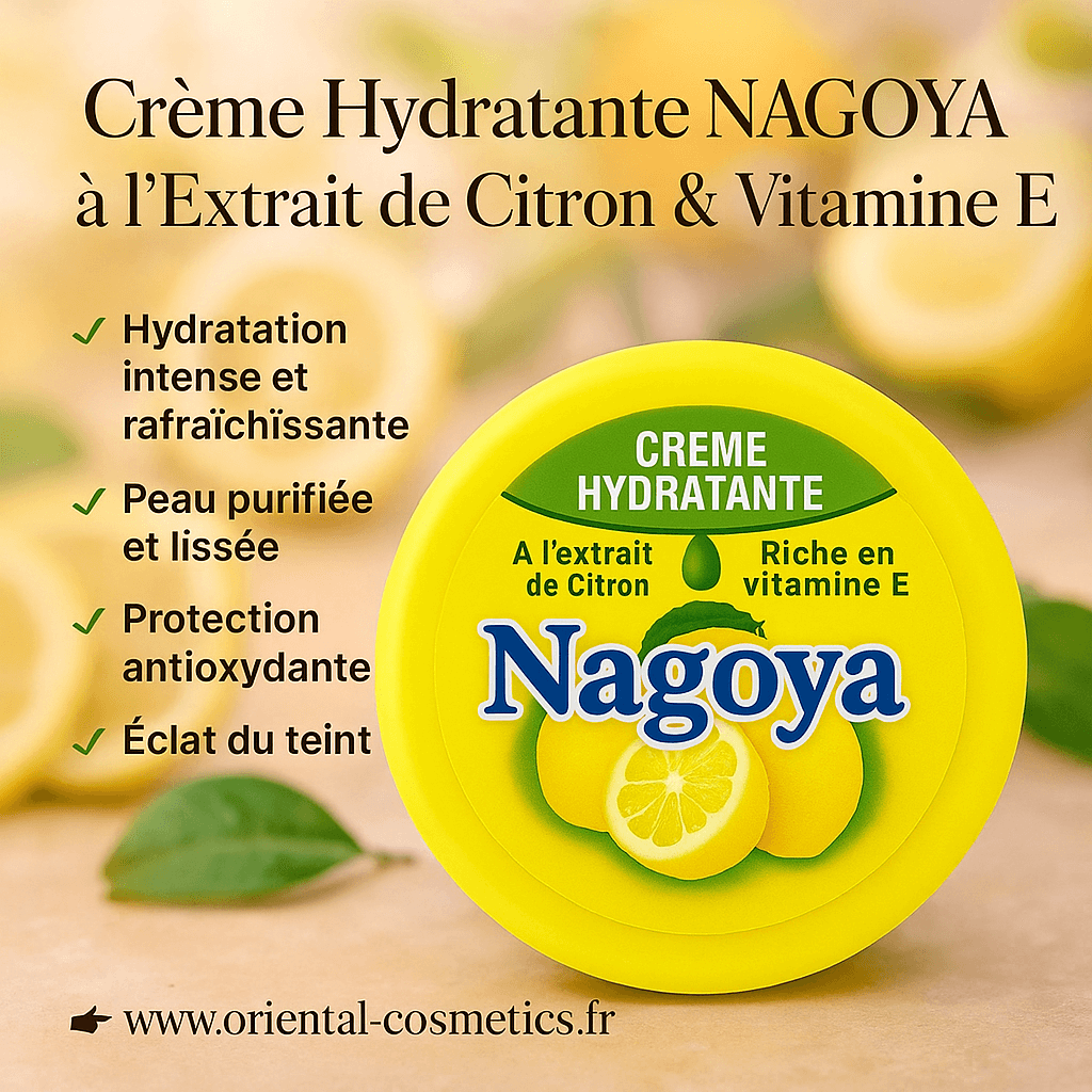 Crème Hydratante NAGOYA à l'Extrait de Citron & Vitamine E 120g