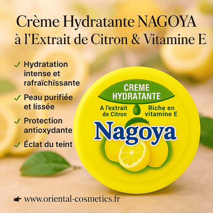Crème Hydratante NAGOYA à l'Extrait de Citron & Vitamine E 120g