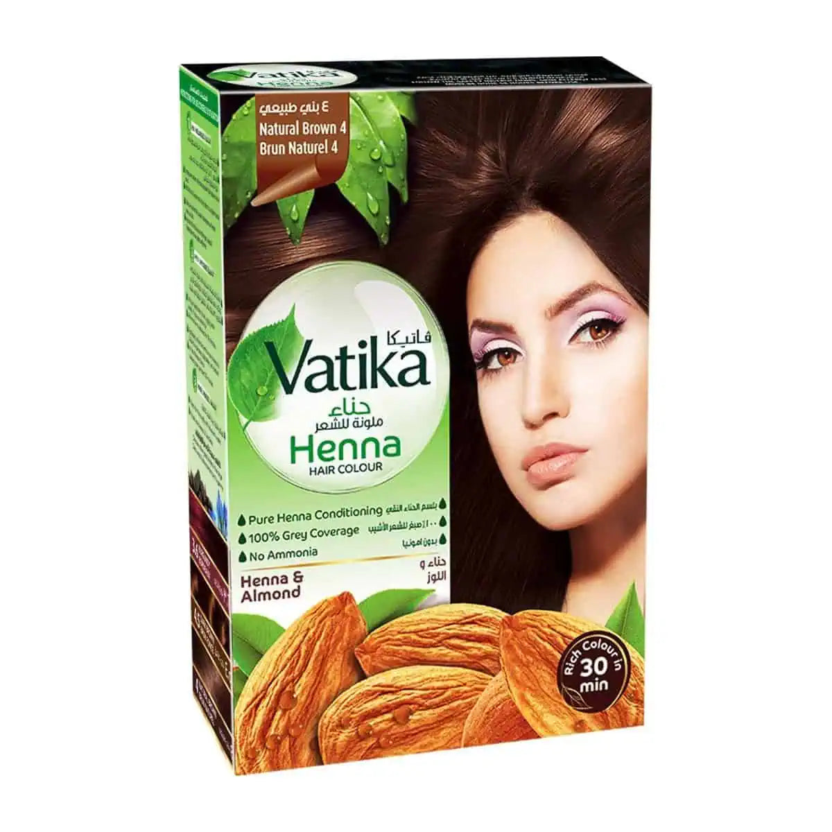 HENNA VATIKA - Coloration pour Cheveux au Henné - Brun Naturel 60g