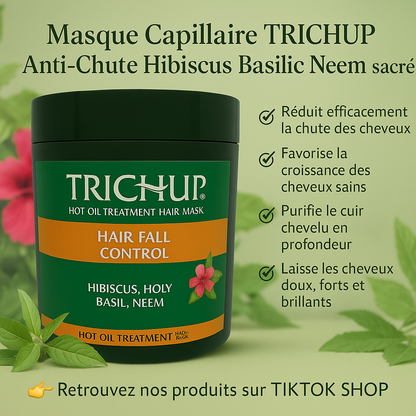 Masque Capillaire TRICHUP Anti-Chute Hibiscus Basilic Neem sacré 500mL