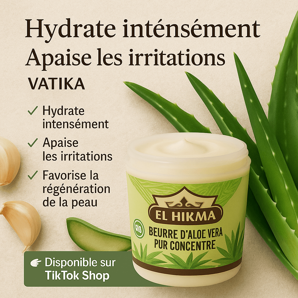 Beurre à l’Aloé Vera AL HIKMA – Hydratation & Apaisement 150mL / 300mL