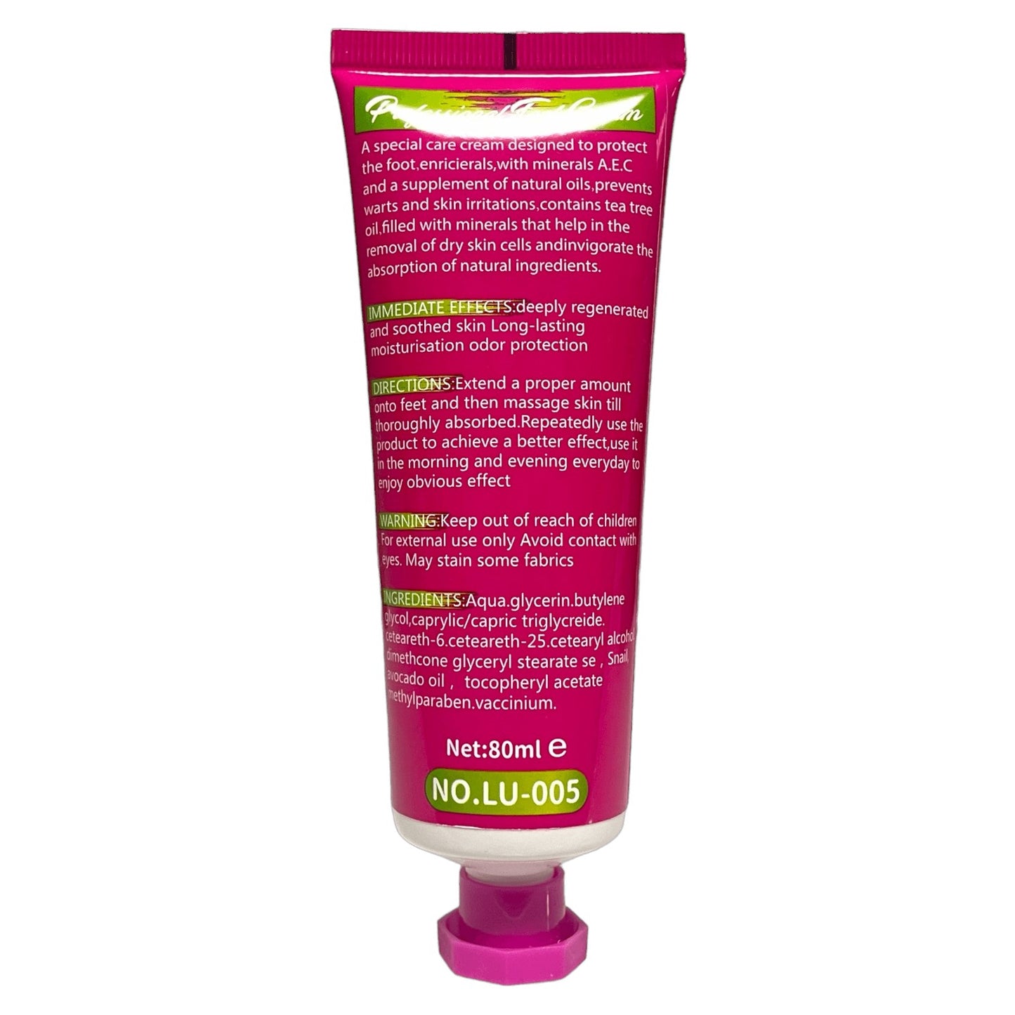 Crème pour les Pieds LIRU à la Bave d'Escargot 80mL