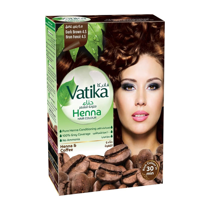 HENNA VATIKA - Coloration pour Cheveux au Henné - Brun Foncé 60g