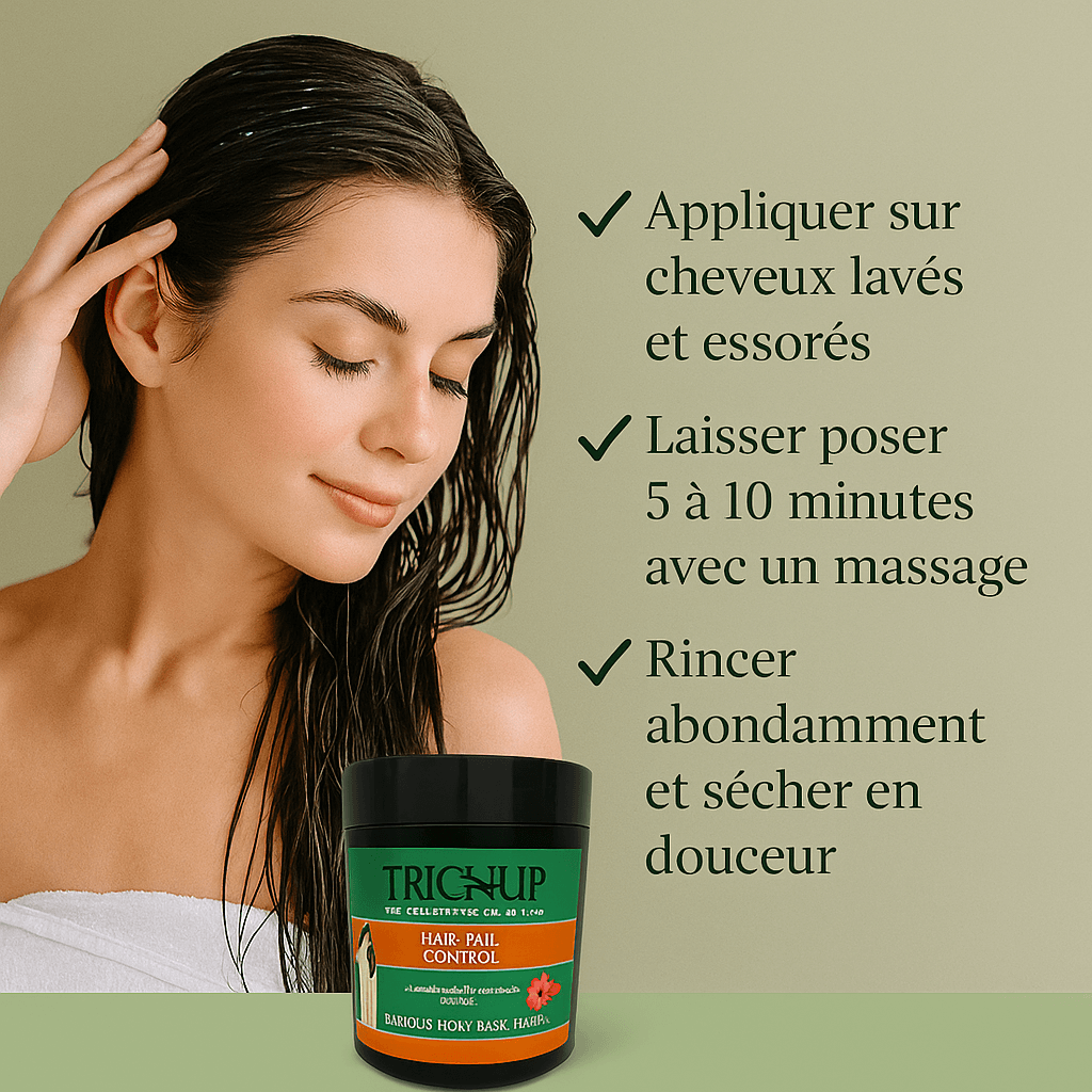 Masque Capillaire TRICHUP Anti-Chute Hibiscus Basilic Neem sacré 500mL