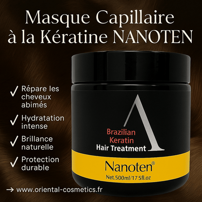 Masque Capillaire à la Kératine NANOTEN 500mL