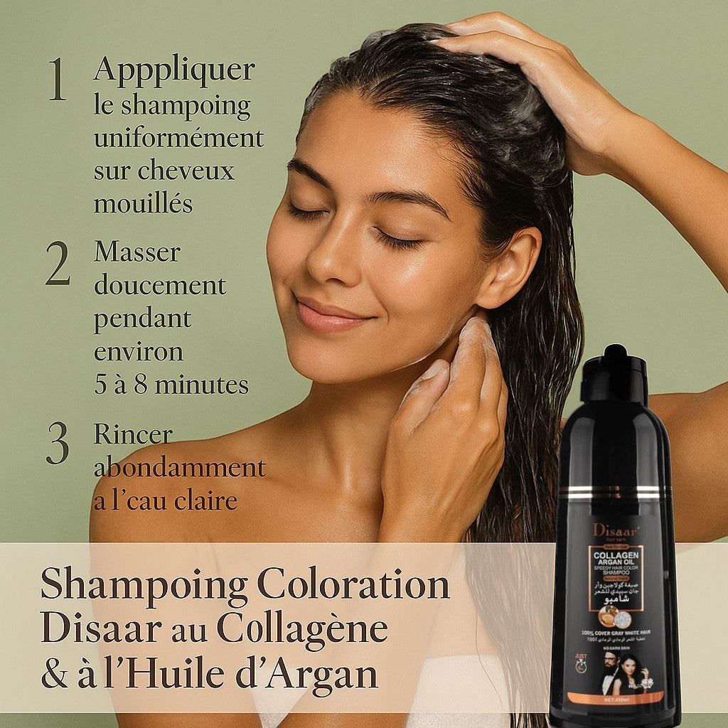 Shampoing Coloration Disaar au Collagène & à l'Huile d'Argan 400mL