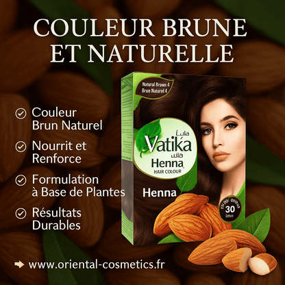 HENNA VATIKA - Coloration pour Cheveux au Henné - Brun Naturel 60g