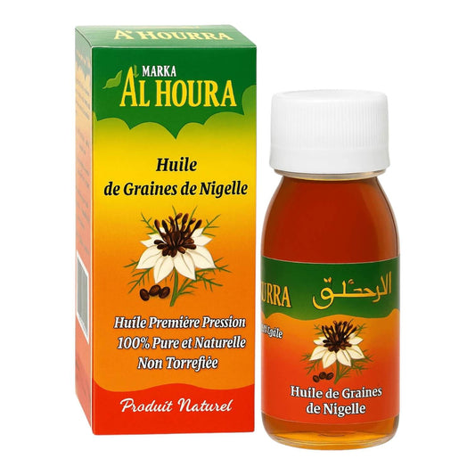 Huile de Graines de Nigelle 100% Pure et Naturelle AL HOURRA 60mL & 125mL