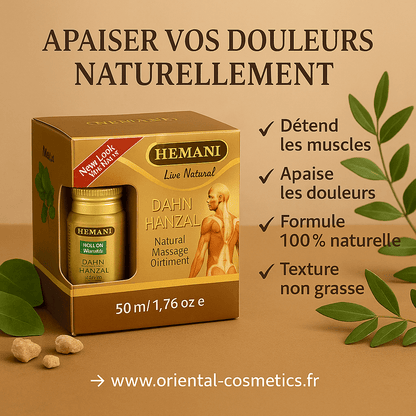 Crème de Massage Relaxante Dahn Hanzal 100% Naturel + Roll on 50mL