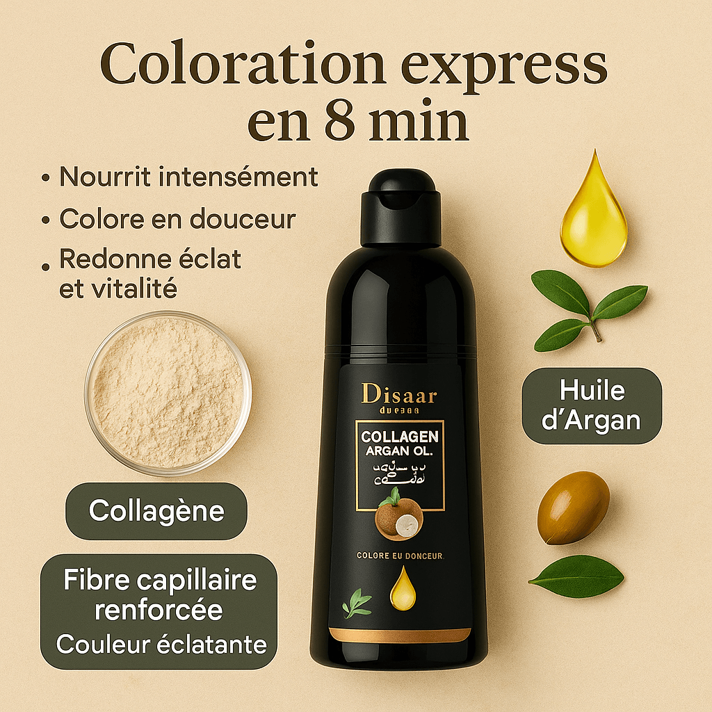 Shampoing Coloration Disaar au Collagène & à l'Huile d'Argan 400mL