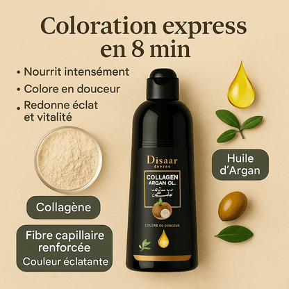Shampoing Coloration Disaar au Collagène & à l'Huile d'Argan 400mL