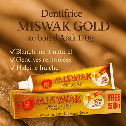 Dentifrice MISWAK Gold au Bois d'Arak Pur 170g