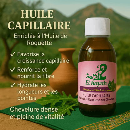 Huile Capillaire AL HAYAH Enrichie à l'Huile de Roquette 125mL