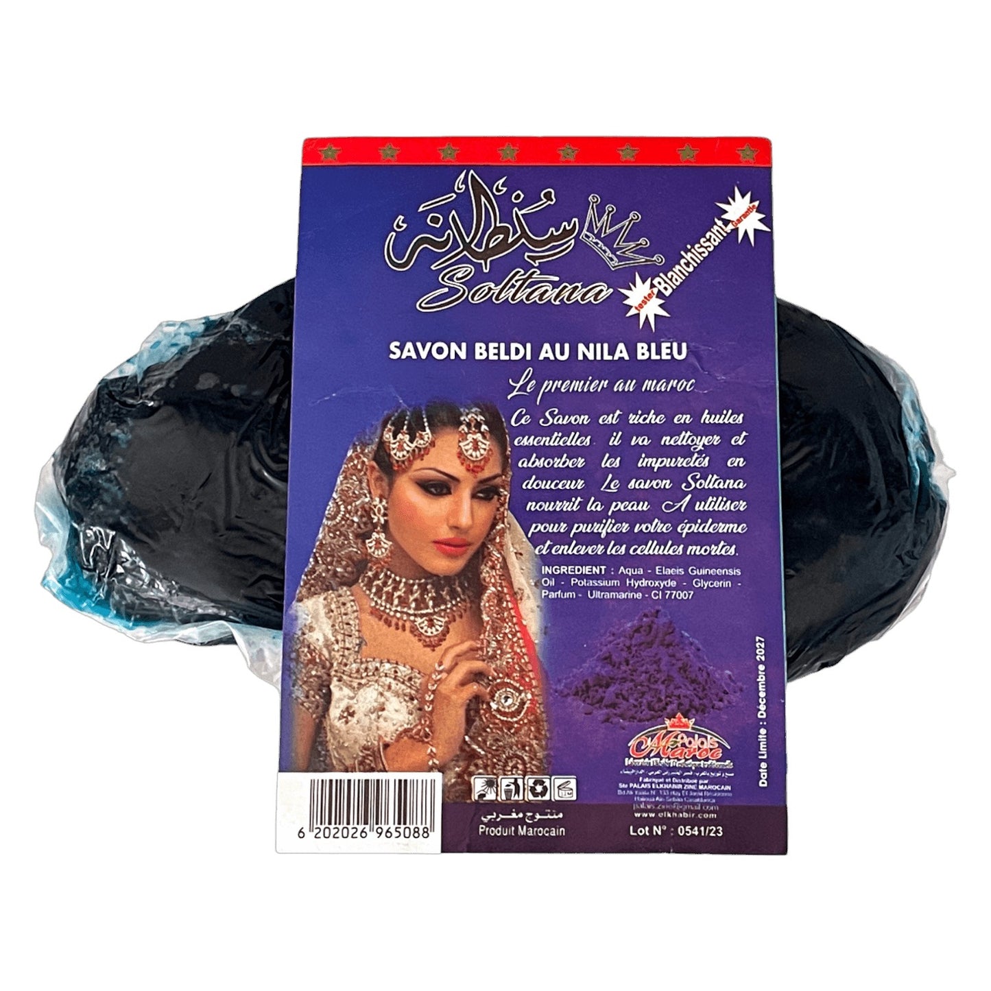 Savon Noir en Sachet BELDI au NILA BLEU 300g