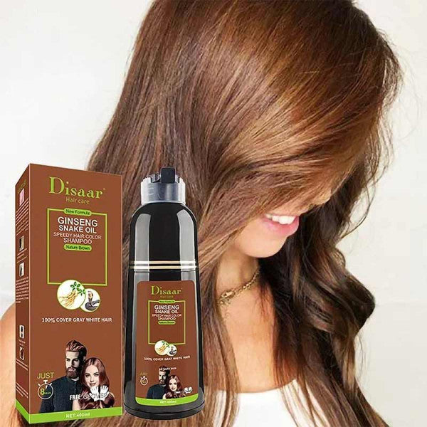 Shampoing Coloration DISAAR au Ginseng & à l'Huile de Serpent 400mL Oriental Cosmetics